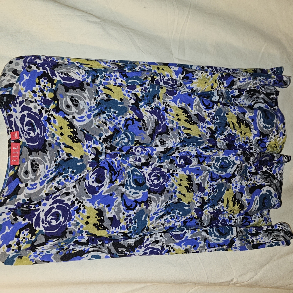 ELLE Blue Floral Blouse